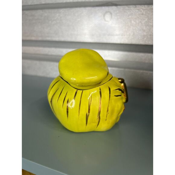 Vintage Garlic Keeper Anthropomorphic Jar Stinky Face Clothes Pin Nose - Picture 2 of 12